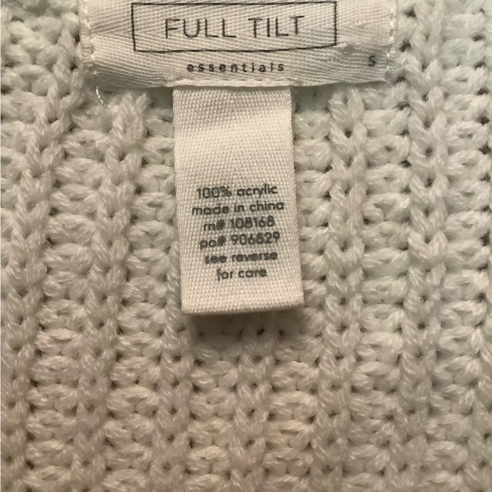 Coquette Women’s Full Tilt White Cropped Crew Neck Sweater - Picture 4 of 8